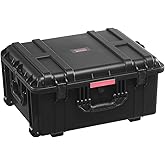 VEVOR Waterproof Hard Case 630 x 500 x 318 mm with Swivel Wheels and Retractable Handle, IP67 Waterproof Protective Case with