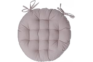 ATMOSPHERA CREATEUR D'INTERIEUR Atmosphera - Cojín de Silla Redondo en algodón Lino D. 38 cm