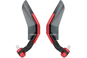 MOCNT Paramani Per Moto 7/8" Protezione per Manubrio per Paramani 22mm Protezione Manubrio Deflettore Antivento Paramani Moto per Deflettori Parabrezza Protezione Fren Rosso