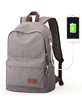 HITOP Laptop-Rucksack mit USB-Aufladung Business-Rucksäcke Damen-Herren-Schulbeutel Casual Daypacks Unisex-Schulbeutel...