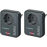 Brennenstuhl Steckdosenadapter mit Überspannungsschutz 13.500 A (Adapter als Blitzschutz für Elektrogeräte) anthrazit (Packun