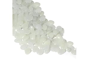 MacroHu 100pcs Luminoso Pietre Sassi Giardino Pietre Pietre da Giardino per Decorazione Nottilucenti Ciottoli Incandescenti Colorati Ciottoli Pietre Decorative per Vasi Pietre per Acquario– Bianco