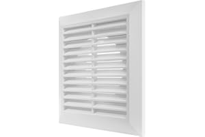 Vent Systems Zewnętrzna osłona wentylacji, 100 mm, rura wydechowa do łazienki, osłona wentylacyjna do użytku na zewnątrz, odpowietrznik zatrzymuje owady, ptaki i gryzonie – biała, 10 cm