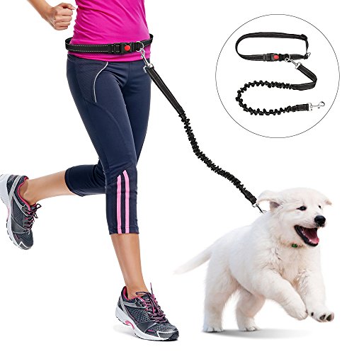 Dog-Training-Lead-IWILCS-Handsfree-Dog-Lead-Dog-Walking-Belt-Shock-Absorbing-Lead-and-Adjustable-Waist-Beltwith-Reflective-Stitching-Perfect-for-Running-Jogging-Hiking-and-Walking