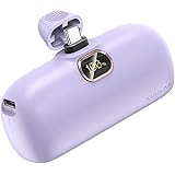 Kuulaa Mini Power Bank 5000mAh, 20W PD Powerbank Ricarica Rapida, Sottile & Leggero Caricatore Portatile con Display a LED Co