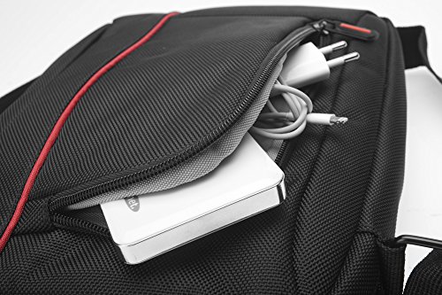 ednet Notebook Tasche für 15,6″ Laptops, mit Trolley-Halter, Super-Faser, Nylon, schwarz - 6