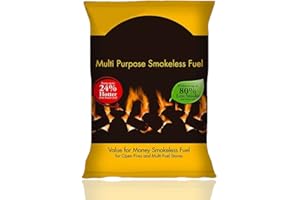 zeeyrak Multipurpose Smokeless Fuel - Smokeless Coal for Open Fire- Suitable for Open Fires, Multi-Fuel Stoves, Closed Appliances, Cookers and Boilers (10 Kg Sack)