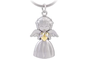 GZXYA Porte-clés ange gardien porte-bonheur avec pendentif en forme d'ange avec cœur pour examens ou voiture, convient comme cadeau pour femme, petite amie, collègues, D 1275