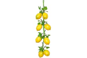 Culer Hanging String Artificial Lemon Simulation Fruits, Fake Lifelike Lemon Fruits Hanging for Home Kitchen Shop Hotel Party Decoration