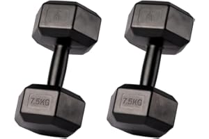 HUNGCEED Kit Juego Parejas de Mancuernas hexagonales Pesas de Gimansio Ejercicio en Casa Entrenamiento | 2x10kg / 2x7,5kg / 2x5kg / 2x2,5kg