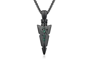 REDSUN Wikinger Pfeil Thors Hammer Kette 925 Sterling Silber ViKing Kreuz Hammer Kreuz Anhänger Keltisches Anhänger Amulett Schmuck für Herren Sohn Jungen Damen Männer Unisex