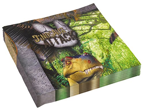 Preisvergleich Produktbild Servietten * Dinosaur Attack * 20 Stück / ca. 33 x 33 cm