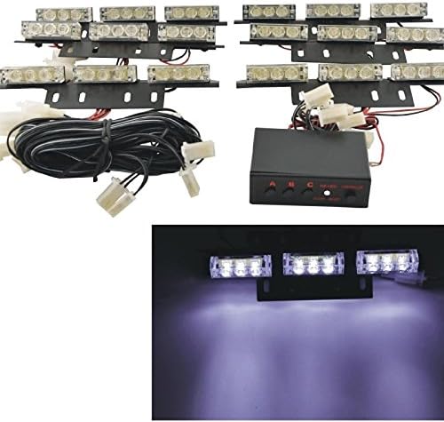 UIOXK 12V Car Vehicle 54 LED Deck Dash Grille Windshield Emergency Warning Flashing Strobe Light 196YC