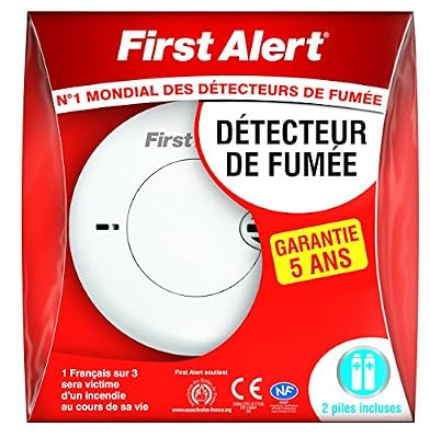 First Alert 1 Détecteur Avertisseur Autonome de fumée garantie 5 ans avec piles fournies