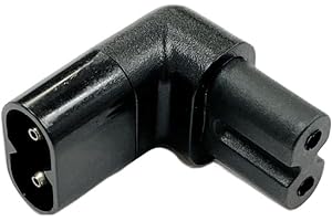 Auline 90 Degree Angle C7 Figure 8 Adaptor Convert Existing Mains Power Cable C8