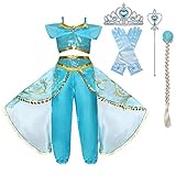 Vestido de jazmín de alta calidad para niñas: hecho de material cómodo. Poliéster 100% de alta calidad. Tejido suave y transpirable, súper cómodo de colocar. Sin picazón! ¡Y lavable a mano!