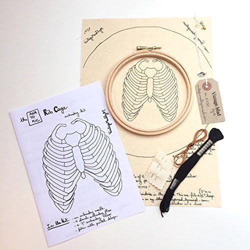 Modern Embroidery Kit ANATOMIC RIB CAGE