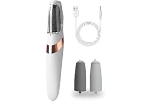 UQQU Electric Foot File, Electric Callus Removers for Feet, Rechargeable Electric Foot Callus Remover Pedicure Kits, Removes Dry Skin for Smoother Feet, Foot Care for Dead Skin - White