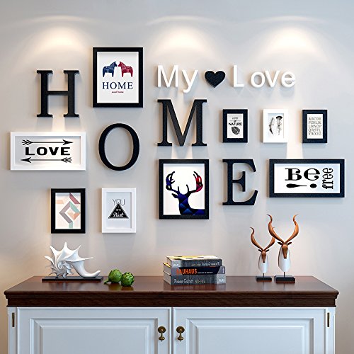 Massivholz Rahmenwand Bilderrahmen Ideen wie Box Foto rahmen Foto Wohnwand Wohnzimmer Schlafzimmer Foto schwarze und weiße Wände.