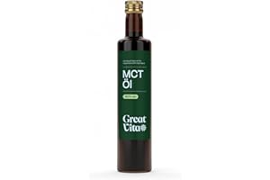 ‎MEA VITA GreatVita MCT Öl auf Kokosölbasis 500ml | C8 & C10 Fettsäuren, Premium Qualität - 70% Caprylsäure & 30% Caprinsäure - Aufdruck kann variieren