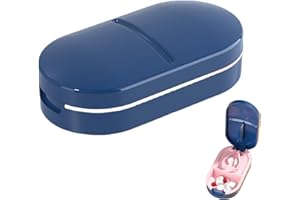 BEIDAIBY Ill Cutter for Small or Large Pills,Portable Tablet Cutter for Pills,Small Tablets Pill Splitter with Blade,Cutting and Storage 2 in 1 Tablet Splitter,for Elderly,Child,Dog,Cat,Pet,Travel