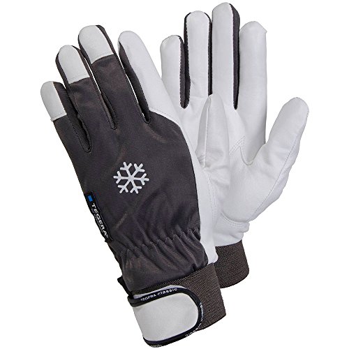Ejendals Lederhandschuh Tegera 117, Größe 9, 1 Stück, grau / weiß, 117-9