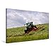 Produktbild Calvendo Premium Textil-Leinwand 75 cm x 50 cm quer, Heuwenden am Deich in Ostfriesland | Wandbild, Bild auf Keilrahmen, Fertigbild auf echter Leinwand. Hier Wird Heu gewendet Natur Natur