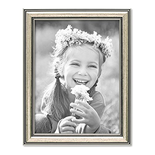 3er Set Bilderrahmen Silber Barock Antik 15×20 cm Fotorahmen mit Glasscheibe / Kunststoffrahmen - 4