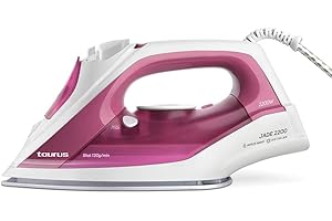 Taurus Jade Plancha, Golpe 130g/Min, Cerámica, Vapor Continuo 30g/Min, Función Spray, Multicolor, 2200 W, Suela Titanium, plástico