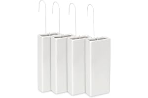 NK Elementluftfuktare Keramik Vit - 4-pack Dolomit med Krok | Naturlig avdunstning utan el eller ljud. Fukt for sovrum, varda