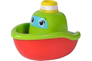 ABC 104010022 - Bubbelbadbåt - ABC Bubbelbadbåt som gör Skumbubblor från Skorstenen när den Åker Under Vattnet, 11 cm, Från 1