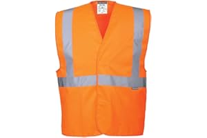 Portwest Gilet 1 bande & baudrier, Couleur: Orange, Taille: XX/3X, C472ORRXX/3X