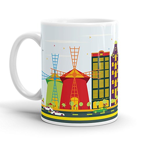 Preisvergleich Produktbild Amsterdam Skyline - Tasse / Becher