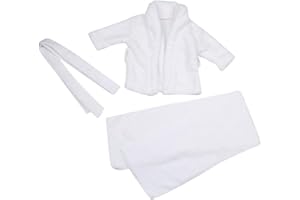 Zerodis Baby Bademantel Handtuch Set Weiß Weiche Baumwolle Fotografie Requisiten Kostüm Kinder Bad Swaddle Shooting Foto Kleidung Zubehör(3-6 Monate)