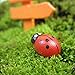 Price comparison product image 100pcs Ladybug Fairy Figurine Miniature Garden Ornament Dollhouse Decoration Outdoor Decor