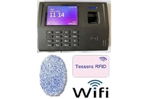 GENERICO RILEVATORE PRESENZE WIFI, CON 50 BADGE, L'UNICO MARCATEMPO CON CORSO ISTRUZIONE SOFTWARE PER 4 MESI, IMPRONTA DIGITALE+RFID, WEBSERVER, SOFTWARE IN ITALIANO. VENDUTO DA AZIENDA ITALIANA