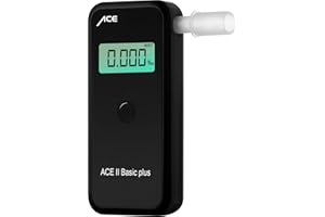 ‎ACE ACE II Basic Plus Alkotester - 99,0% Messgenauigkeit laut der TU Wien - polizeigenauer Alkohol-/Promilletester, Dunkelblau-schwarz
