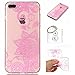 Produktbild Hülle iPhone 8 Plus/ 7 Plus (5,5 Zoll) Hülle,TPU Case Schutzhülle Silikon Case,Niedliche Cartoon Malerei Durchsichtige TPU Bumper Handy Tasche Case Cover Etui für iPhone 8 Plus + Schlüsselanhänger (A) (3)