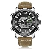 LLLS Herrenuhren, Sport Analogue Quartz Uhren Men Fashion Casual Luminous Waterproof LED Uhren Komfortband