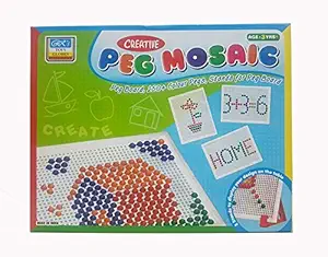 FashionandBeads Creative Educational Peg Mosaic Board Game Toy for Kids
