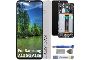 Int'x ORIGINAL Display für Samsung A13 5G 2021 A136 SM-A136B LCD Bildschirm Ersatz Touchscreen mit Werkzeug Schwarz mit Rahmen Hohe Qualität