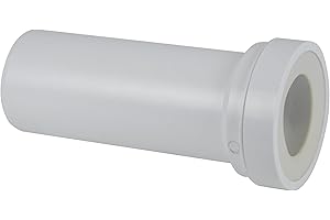 Wirquin, White 70720613 Short Straight Sleeve for Suspended Toilet to Stick