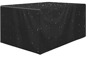 HYFBH Pokrowce na meble ogrodowe, wodoodporne pokrowce na meble ogrodowe Oxford 420D, prostokątne pokrowce na meble ogrodowe, 86,5 x 86,5 x 76,5 cm, pokrowce na meble rattanowe