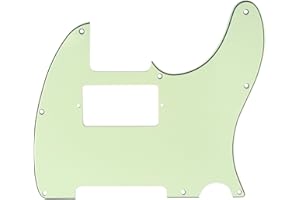 Musiclily 8 Löcher Humbucker Tele Pickguard Gitarre Schlagbrett für Fender American/Mexican Standard Telecaster Modern Style E-Gitarre,3 lagig Mint