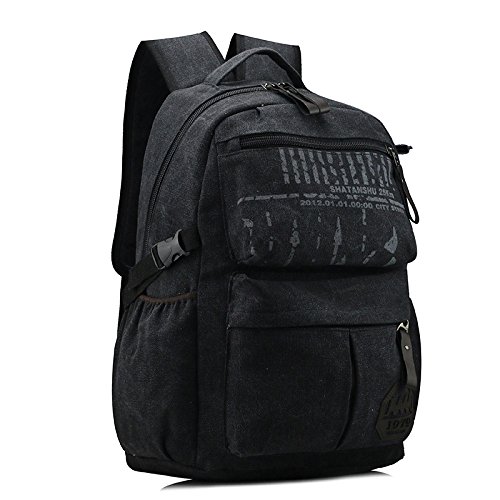 0159 # Qualitativ Leinwand Notebook Laptop Tasche Rucksack Herren & Frauen Casual Rucksack Bag 43,2 cm Anzug für 14/15,6/43,2 cm Laptop schwarz 17inch - 2