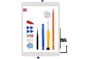 JPUNG Pantalla táctil de repuesto para iPad 6 6ª generación digitalizador 2018 9.7 pulgadas, solo para 6ª generación A1893 A1954, con botón de inicio (sin Touch iD) + kit de reparación completo