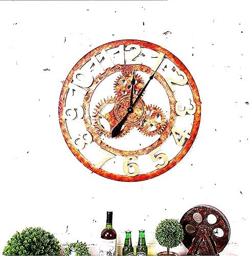 LXTX Retro Industrial Style Round Retro Gear Wall Clock Wall Decorative Clock Wall Decorations?50*2.5*50Cm? , 1