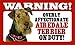 Produktbild Airedale Terrier Geschenk – Hochglanz Kunststoff Warnschild 20,3 x 12,1 cm