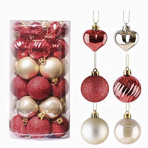 Valery Madelyn Juego de 35 Bolas de Navidad, 5cm,