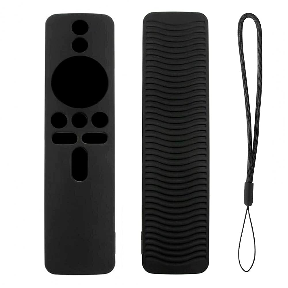 ACUTAS Silicone Remote Cover for Mi TV Stick/MI Box S / 3S Compatible with MI 4X / 4A Smart LED TV (Only Netflix & Prime Video/Live Button) Remote Controller (Black)